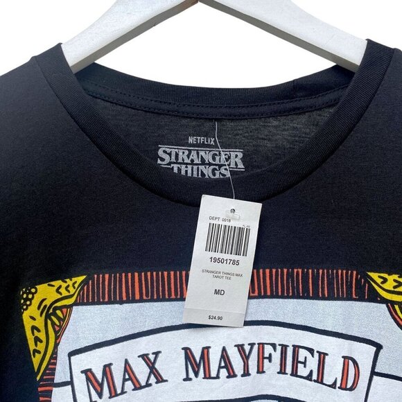 Hot Topic Stranger Things T-shirt Medium Black Cotton Tee NWT - Picture 4 of 7